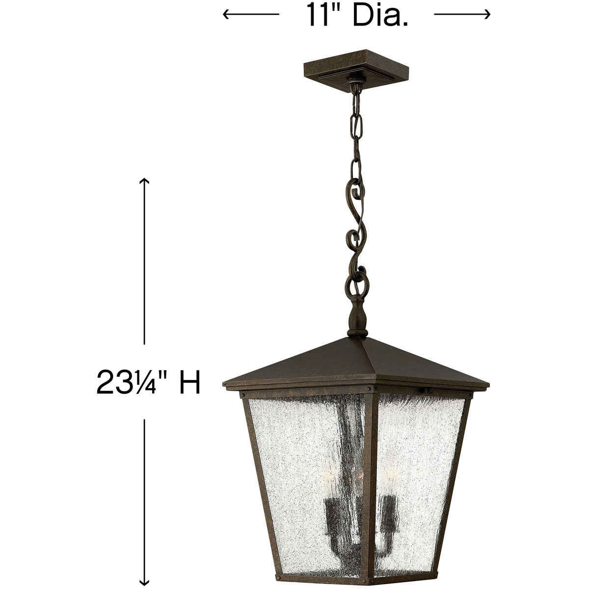 Hinkley Lighting Trellis Large Hanging Lantern Regency Bronze 1432RB