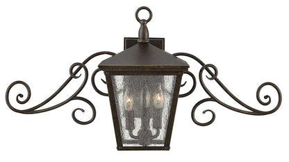 Hinkley Lighting Trellis Small Wall Mount Lantern with Scroll Regency Bronze 1433RB