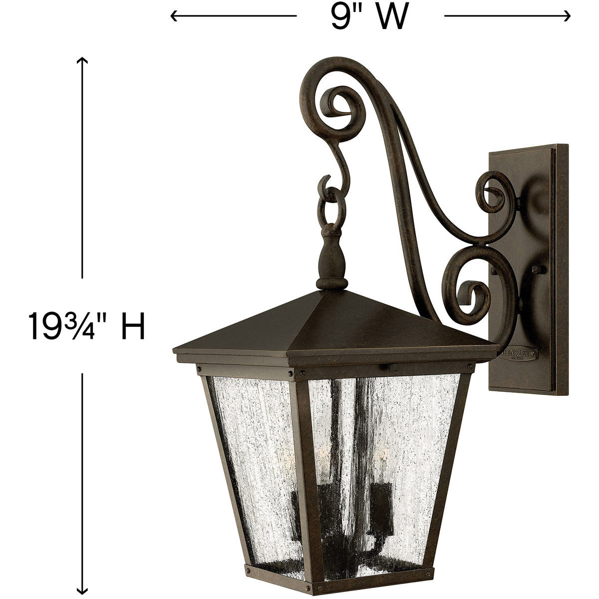 Hinkley Lighting Trellis Medium Wall Mount Lantern Regency Bronze 1434RB