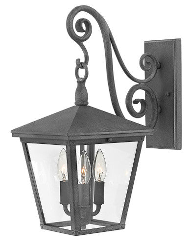 Hinkley Lighting Trellis Medium Wall Mount Lantern Aged Zinc LED Bulb(s) Included 1434DZ-LL