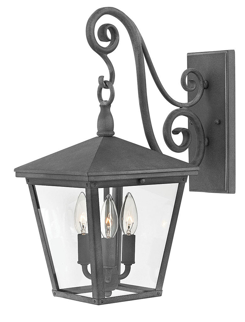 Hinkley Lighting Trellis Medium Wall Mount Lantern Aged Zinc 1434DZ