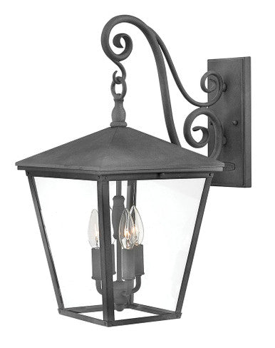 Hinkley Lighting Trellis Large Wall Mount Lantern Aged Zinc 1435DZ