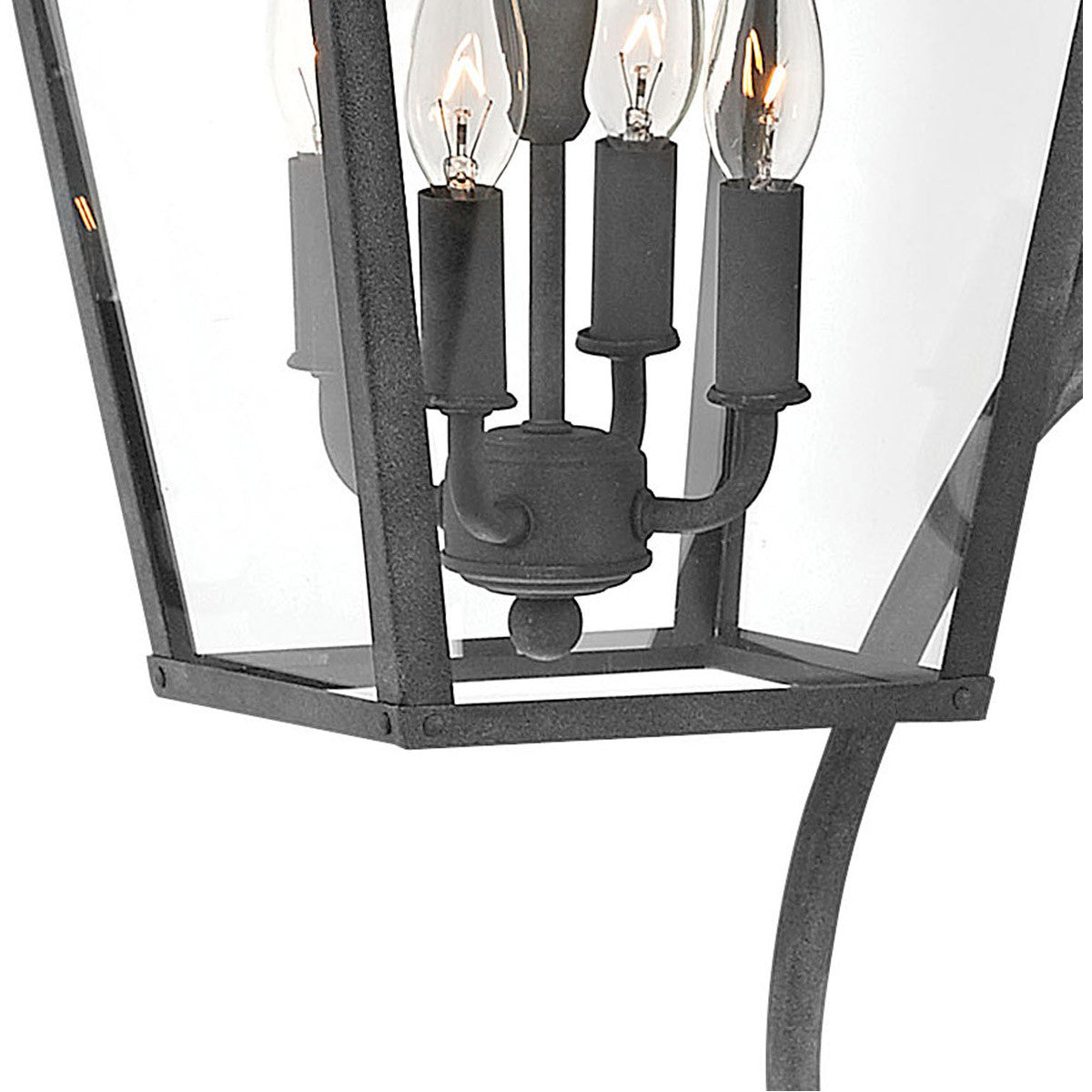 Hinkley Lighting Trellis Large Wall Mount Lantern with Scroll Aged Zinc 1436DZ