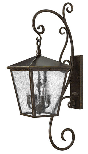 Hinkley Lighting Trellis Large Wall Mount Lantern with Scroll Regency Bronze LED Bulb(s) Included 1436RB-LL