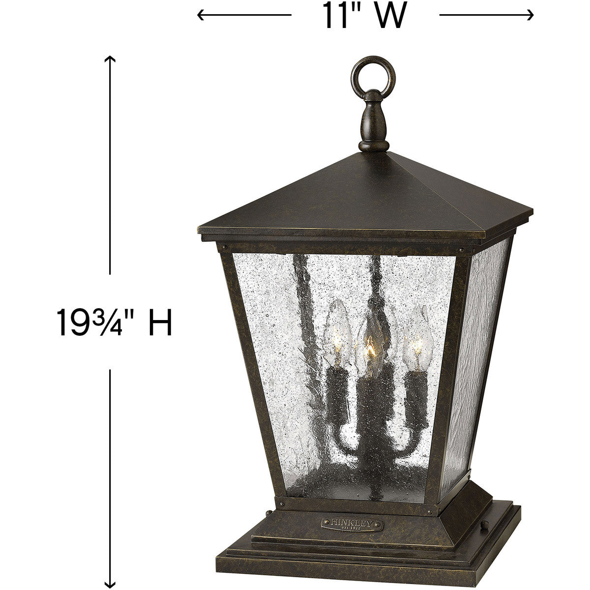 Hinkley Lighting Trellis Large Pier Mount Lantern Regency Bronze 1437RB