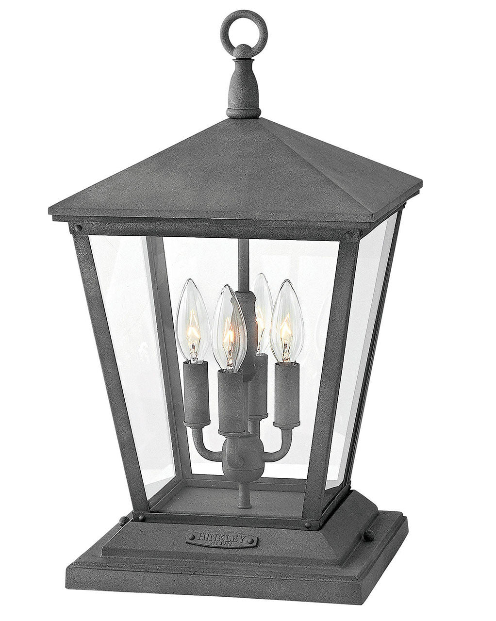 Hinkley Lighting Trellis Large Pier Mount Lantern 12v Aged Zinc Low Voltage 12V LED Bulb(s) Included 1437DZ-LV