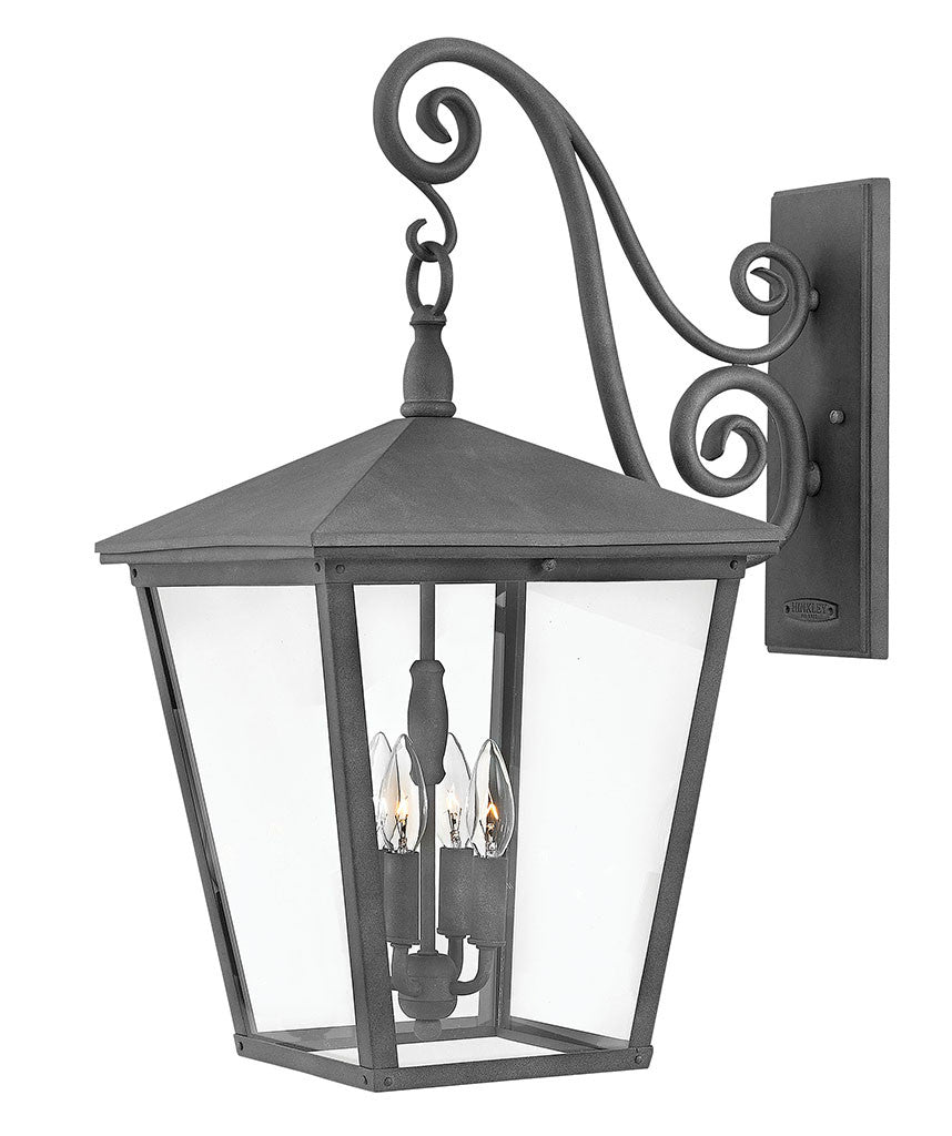 Hinkley Lighting Trellis Extra Large Wall Mount Lantern Aged Zinc 1438DZ