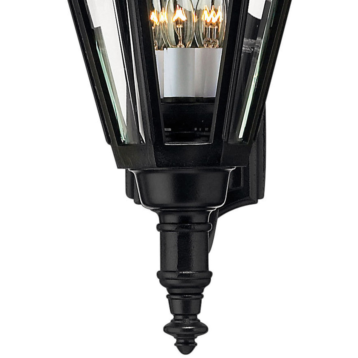 Hinkley Lighting Manor House Large Wall Mount Lantern with Scroll Black 1445BK