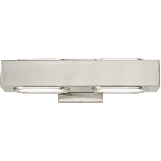 Livex Lighting Kimball Collection 2 Lt Brushed Nickel ADA Bath Vanity in Brushed Nickel 14852-91