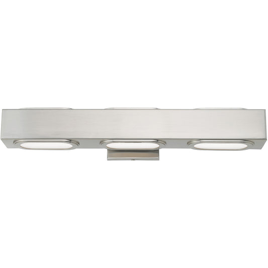 Livex Lighting Kimball Collection 3 Lt Brushed Nickel ADA Bath Vanity in Brushed Nickel 14853-91