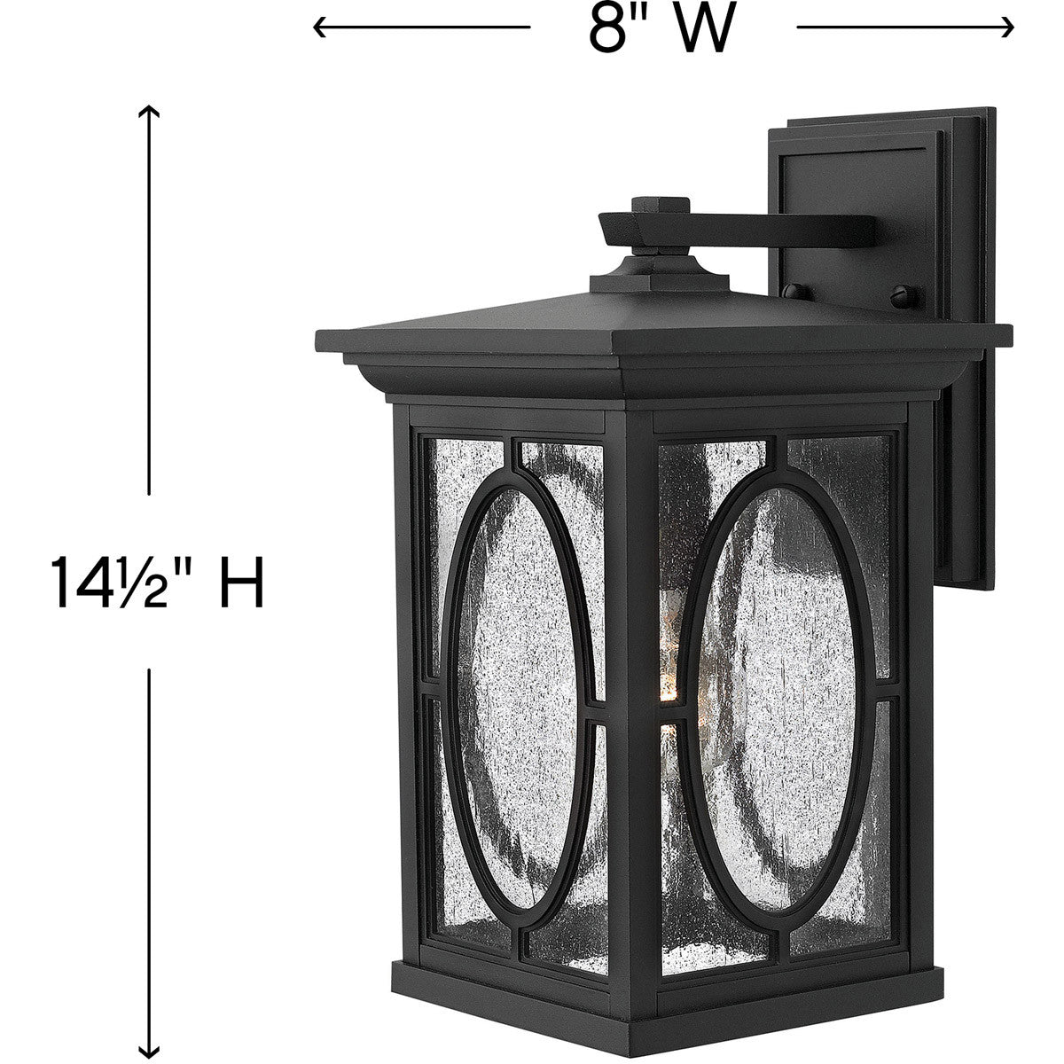 Hinkley Lighting Randolph Medium Wall Mount Lantern Black 1494BK