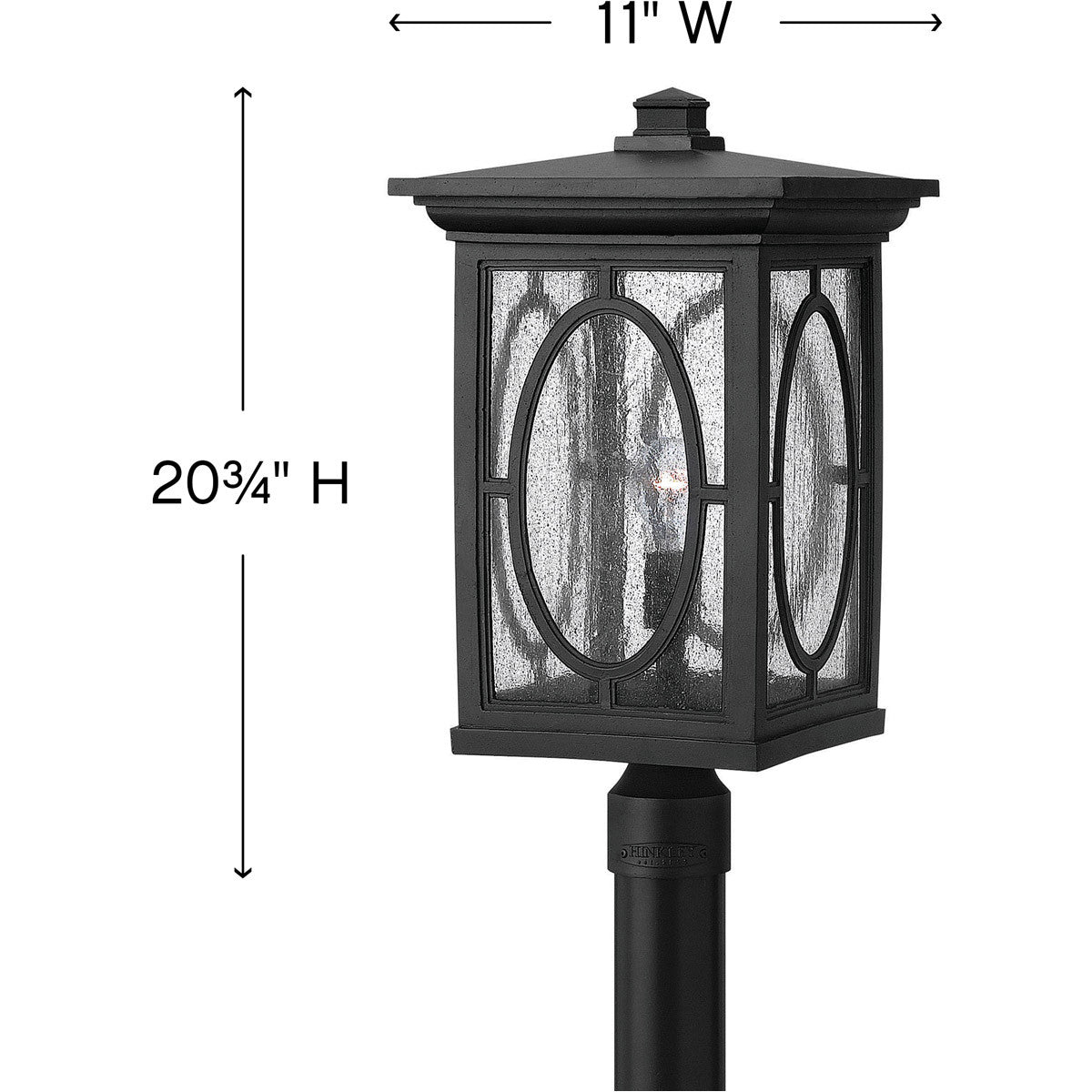 Hinkley Lighting Randolph Large Post Top or Pier Mount Lantern Black 1499BK