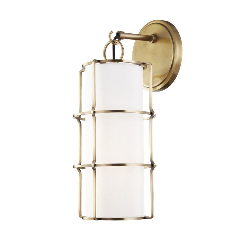 Hudson Valley Lighting Sovereign Wall Sconce in Aged Brass 1500-AGB