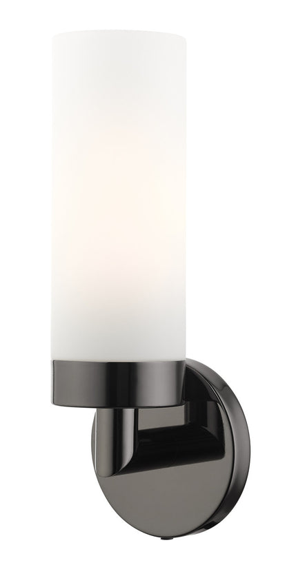 Livex Lighting Aero Collection  1 Light Black Chrome ADA Single Sconce in Black Chrome 15071-46