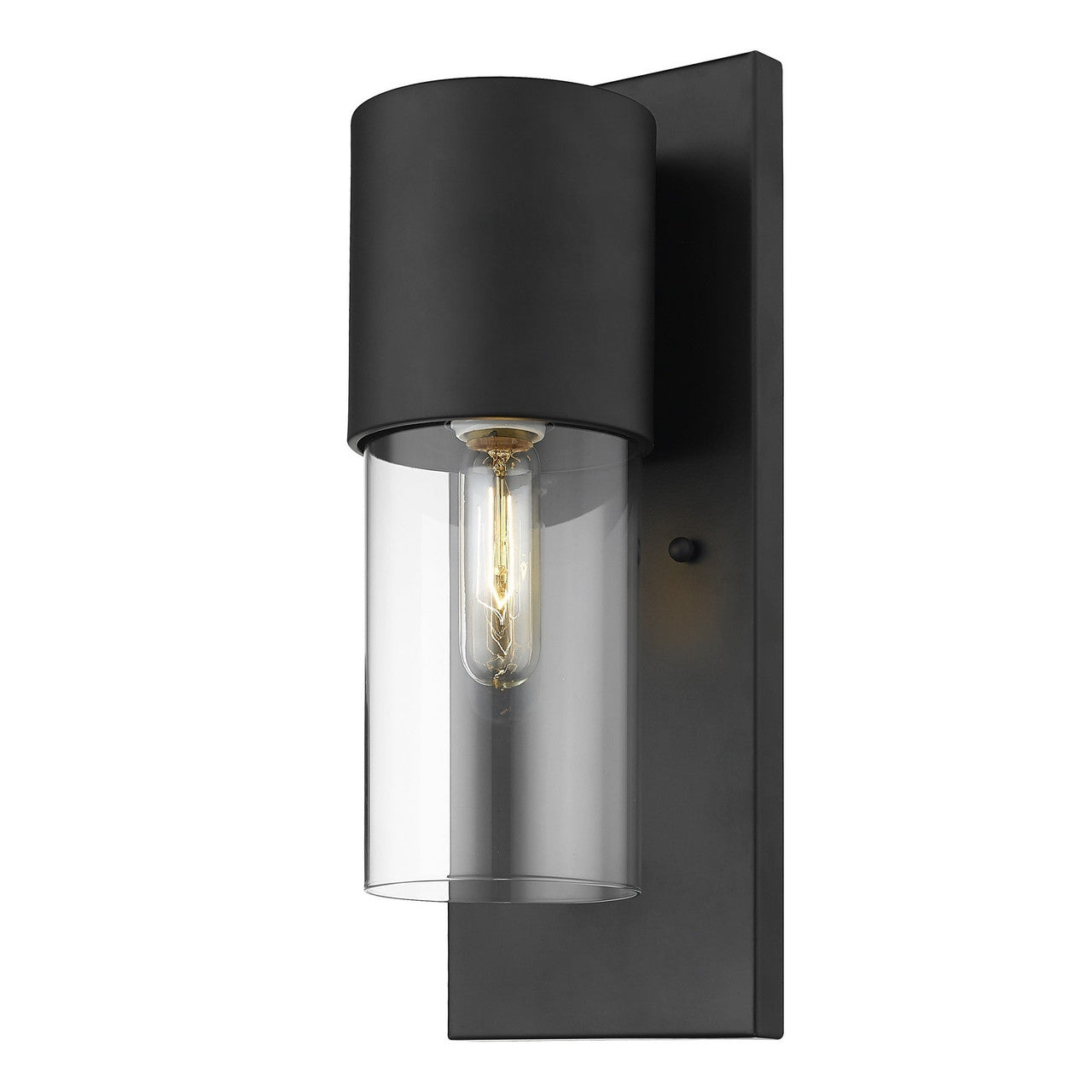 Acclaim Lighting Cooper 1-Light Matte Black Wall Light in Matte Black 1511BK/CL