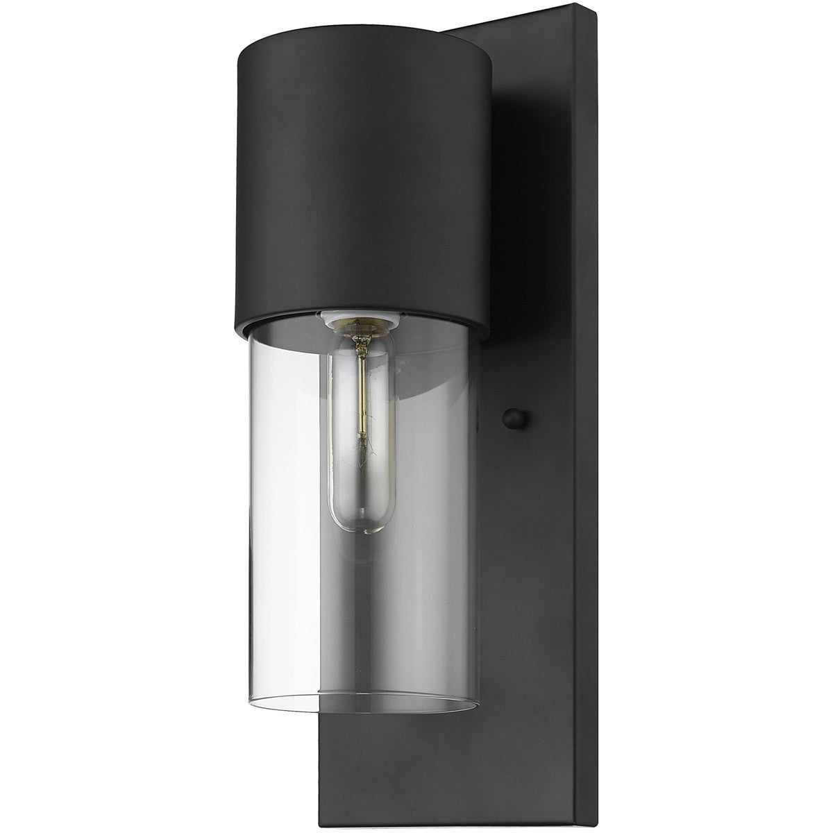 Acclaim Lighting Cooper 1-Light Matte Black Wall Light in Matte Black 1511BK/CL