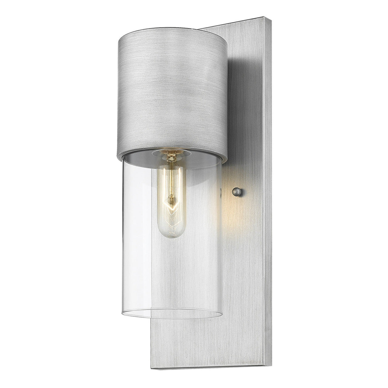 Acclaim Lighting Cooper 1-Light Matte Nickel Wall Light in Matte Nickel 1511MN/CL