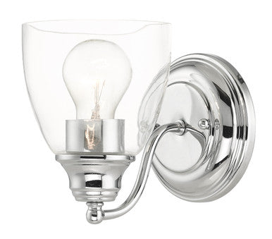 Livex Lighting Montgomery Collection  1 Light Polished Chrome Vanity Sconce in Polished Chrome 15131-05