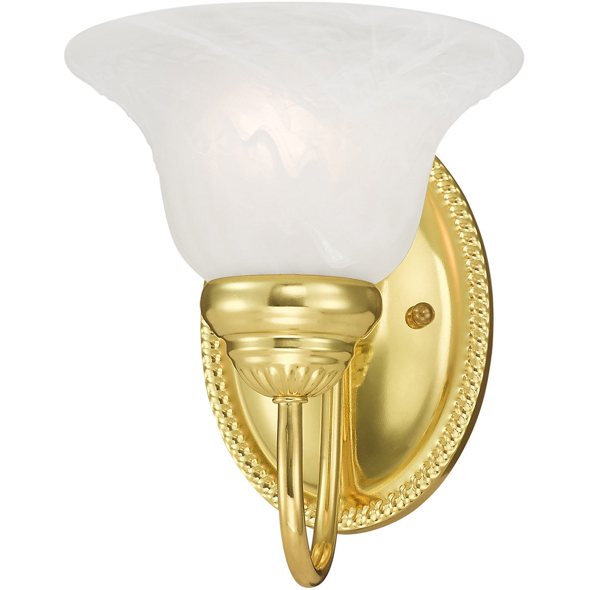 Livex Lighting Edgemont Collection 1 Light Polished Brass Bath Light in Polished Brass 1531-02