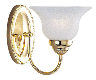 Livex Lighting Edgemont Collection 1 Light Polished Brass Bath Light in Polished Brass 1531-02