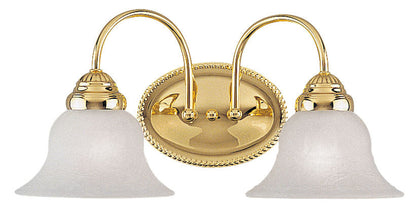 Livex Lighting Edgemont Collection 2 Light Polished Brass Bath Light in Polished Brass 1532-02