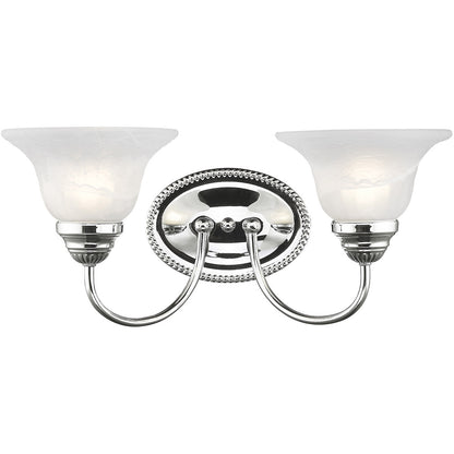 Livex Lighting Edgemont Collection 2 Light Polished Chrome Bath Light in Polished Chrome 1532-05