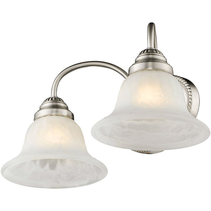 Livex Lighting Edgemont Collection 2 Light Brushed Nickel Bath Light in Brushed Nickel 1532-91