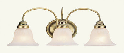 Livex Lighting Edgemont Collection 3 Light Antique Brass Bath Light in Antique Brass 1533-01