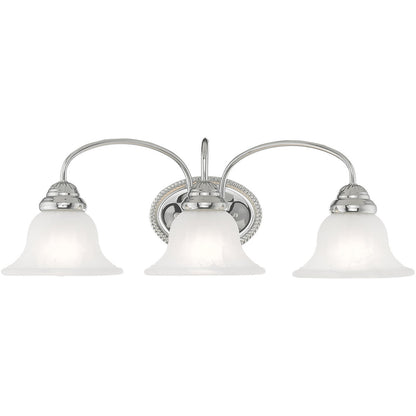 Livex Lighting Edgemont Collection 3 Light Polished Chrome Bath Light in Polished Chrome 1533-05