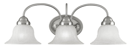 Livex Lighting Edgemont Collection 3 Light Brushed Nickel Bath Light in Brushed Nickel 1533-91