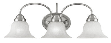 Livex Lighting Edgemont Collection 3 Light Brushed Nickel Bath Light in Brushed Nickel 1533-91