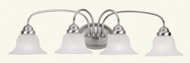 Livex Lighting Edgemont Collection 4 Light Brushed Nickel Bath Light in Brushed Nickel 1534-91