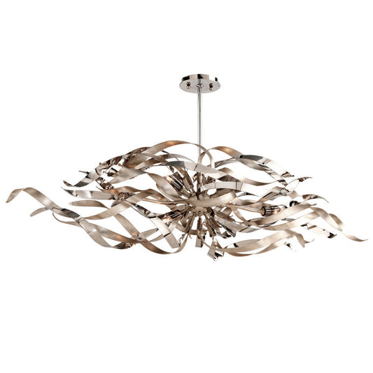 Corbett Lighting Graffiti Linear in Silver Leaf 154-56-SL/SS