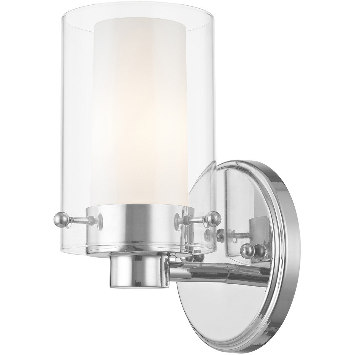 Livex Lighting Manhattan Collection 1 Light Polished Chrome Bath Light in Polished Chrome 1541-05