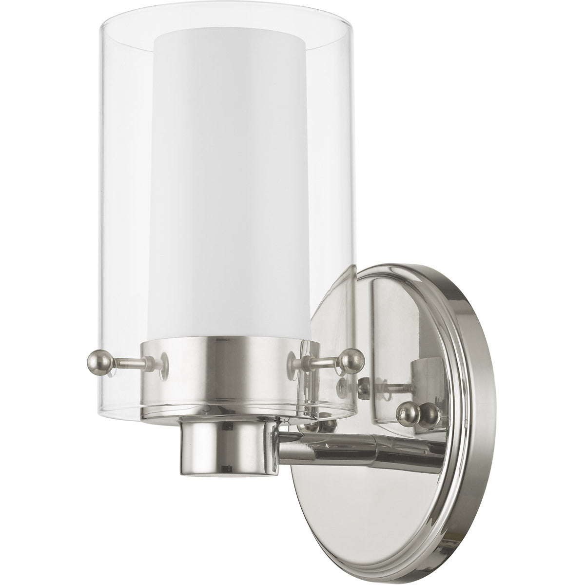 Livex Lighting Manhattan Collection 1 Light Polished Chrome Bath Light in Polished Chrome 1541-05