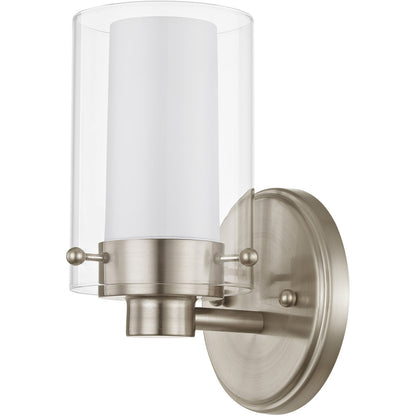 Livex Lighting Manhattan Collection 1 Light Brushed Nickel Bath Light in Brushed Nickel 1541-91