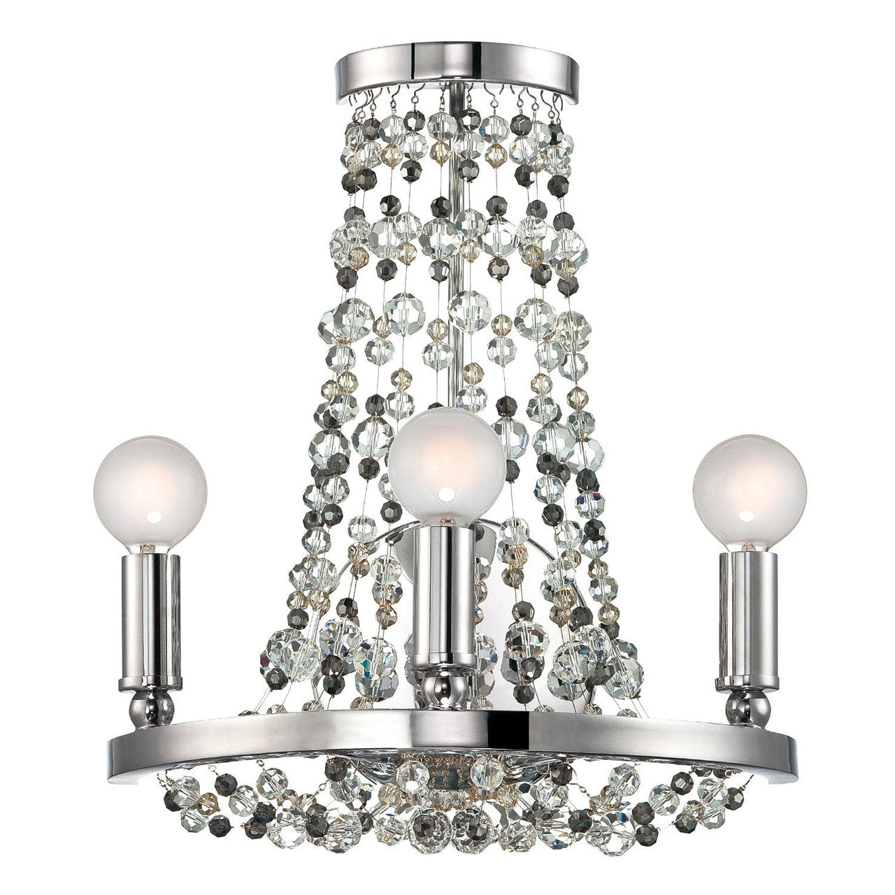 Crystorama Channing 3 Light Hand Cut Crystal Polished Chrome Wall Mount 1542-CH-MWP