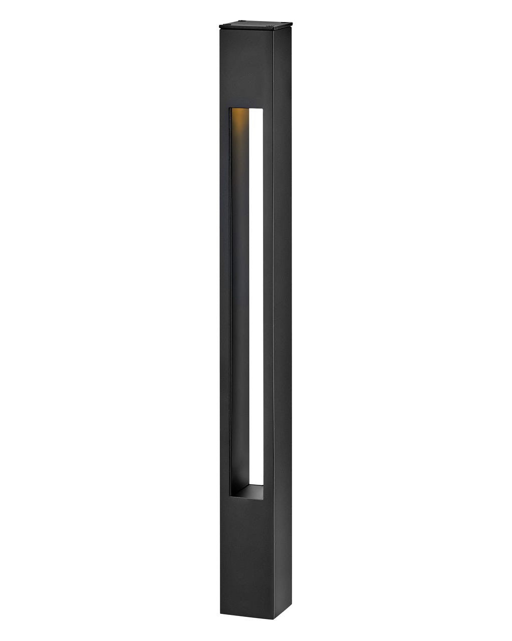 Hinkley Lighting Atlantis Bollard Atlantis Square Small Bollard in Satin Black 15502SK