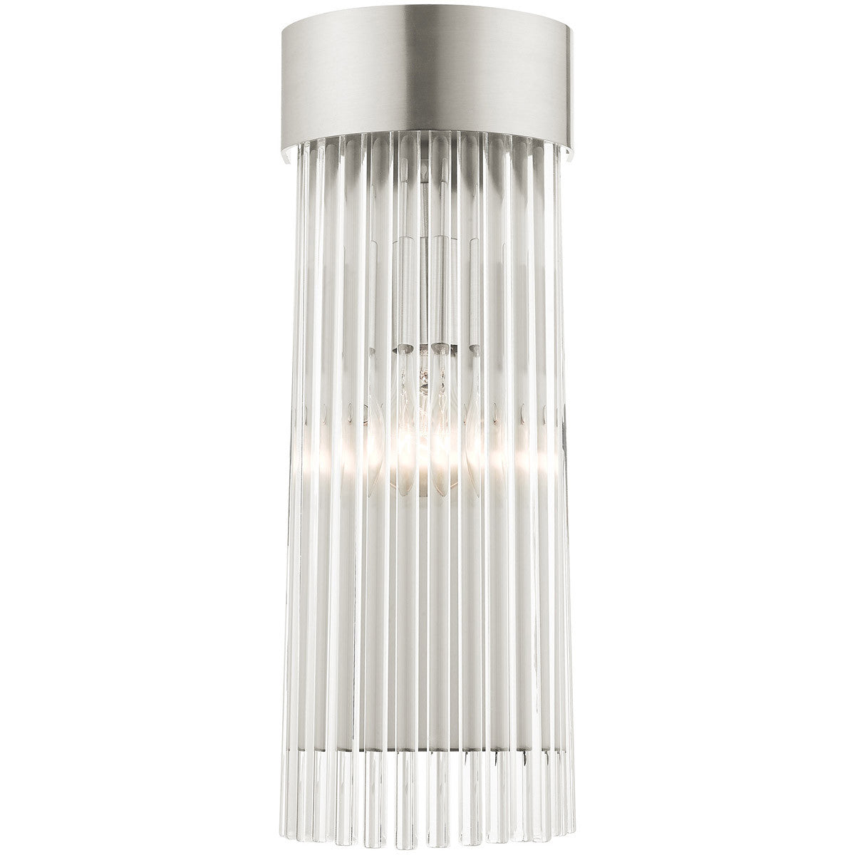 Livex Lighting Norwich Collection 1 Lt Brushed Nickel Wall Sconce in Brushed Nickel 15711-91