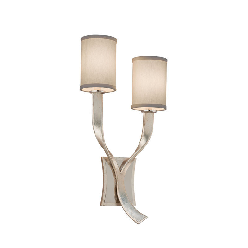 Corbett Lighting Roxy Wall Sconce in Silver Leaf 158-11-SL/SS