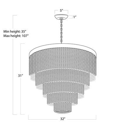 Regina Andrew Coastal Living Waterfall Chandelier 16-1373