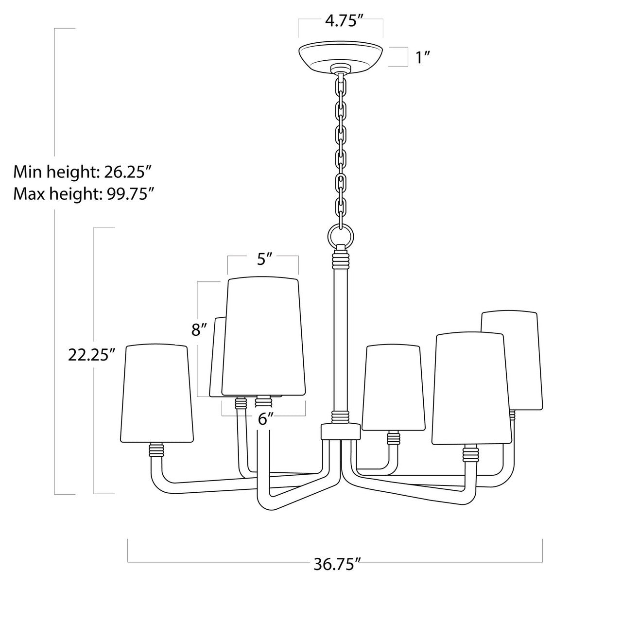 Regina Andrew Coastal Living Boracay Chandelier Small 16-1388