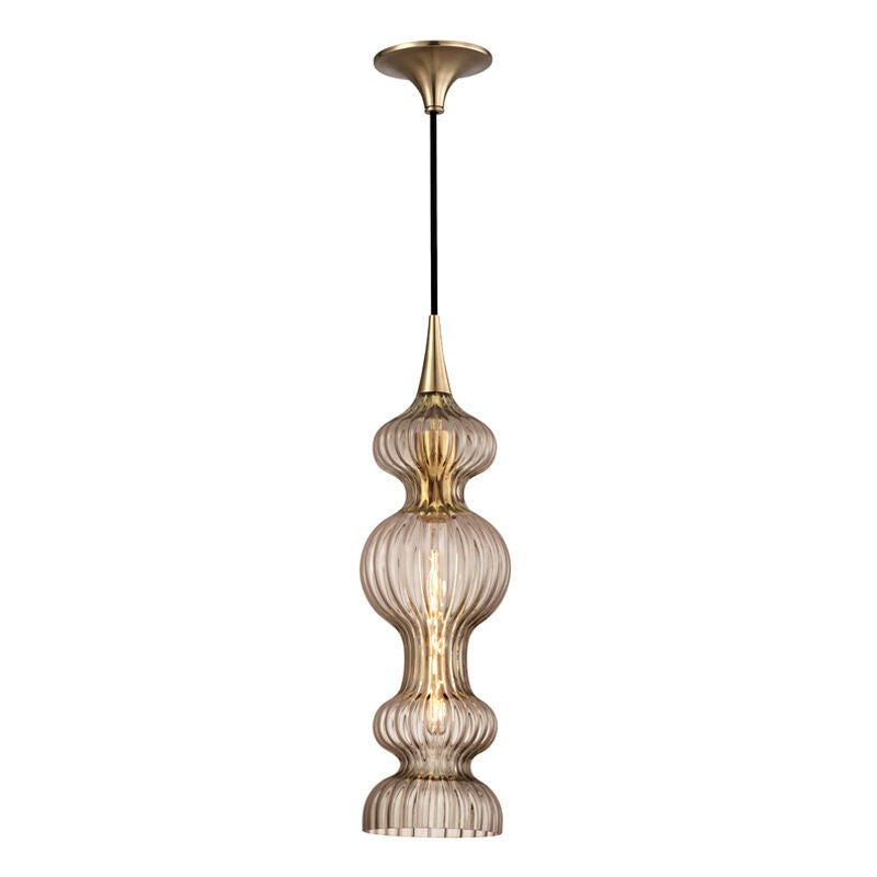 Hudson Valley Lighting Pomfret Pendant in Aged Brass 1600-AGB-BZ