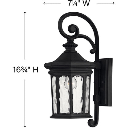 Hinkley Lighting Raley Small Wall Mount Lantern Museum Black 1600MB