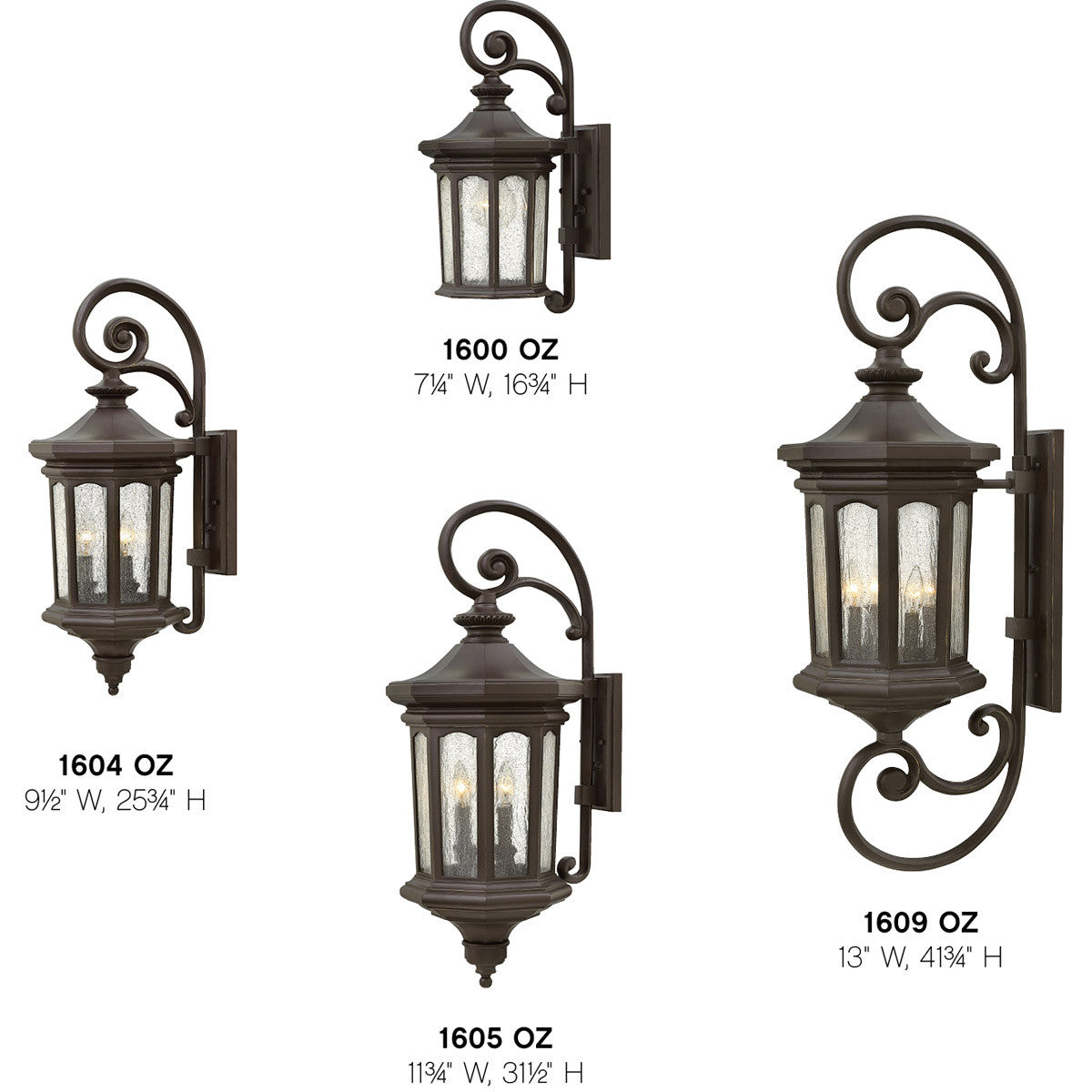 Hinkley Lighting Raley Small Wall Mount Lantern Oil Rubbed Bronze 1600OZ