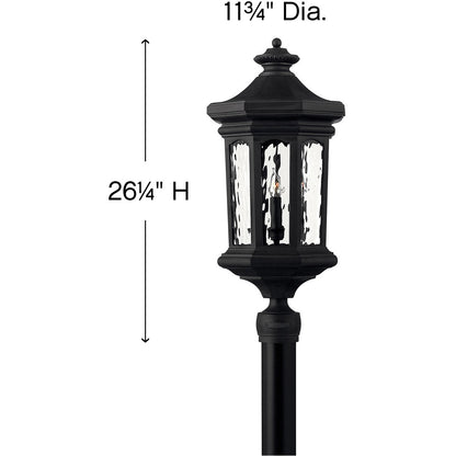 Hinkley Lighting Raley Large Post Top or Pier Mount Lantern Museum Black 1601MB