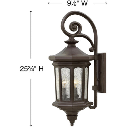 Hinkley Lighting Raley Medium Wall Mount Lantern Oil Rubbed Bronze 1604OZ