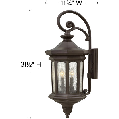 Hinkley Lighting Raley Large wall Mount Lantern Oil Rubbed Bronze 1605OZ