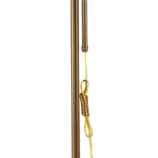 Lite Master Charlton Floor Lamp in Antique Solid Brass Finish F5613AB