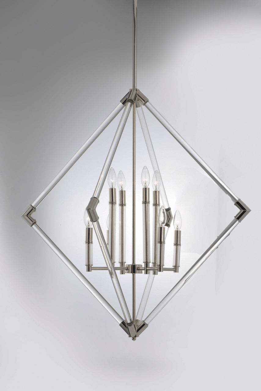 Maxim Lucent 8-Light Pendant in Polished Nickel 16106CLPN